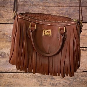 Dooney & Burke Western-Style Fringe Bucket Crossbody